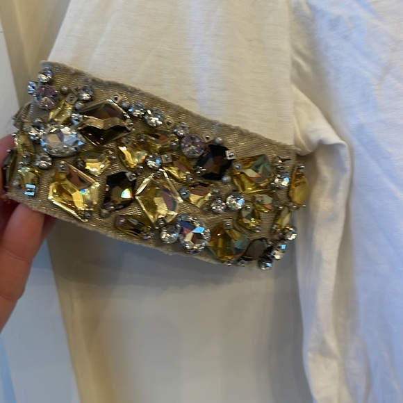 Tory Burch Jewel Adorned Short Sleeve Tee - Picture 3 of 5